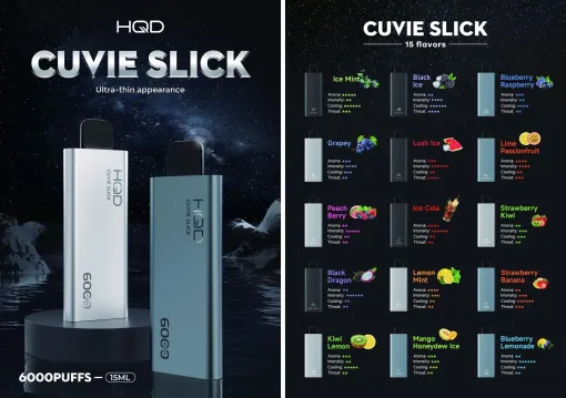 HQD CUVIE SLICK BLACK ICE 6000 PUFFS - Image 4
