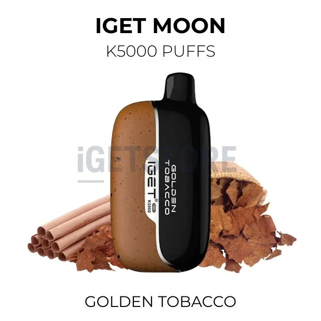 IGET Moon K5000 Puffs – Golden Tobacco